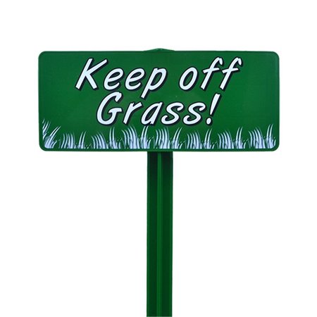 EVERMARK Keep Off Grass Sign with Forest Green Stake Kit EV122591